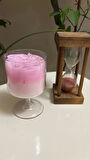 PEMBE-BEYAZ JEL DETAYLI CAM MUM