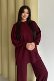 Feela Moda Kadın Oysh Modal Oversize Tesettür Tunik Takım 2020