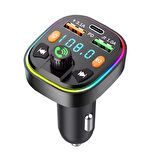 Bluetooth Araç Kiti Araç Fm Transmitter Şarj USB TypeC MP3 PD Flash Için Uygun Çakmaklık Giriş