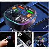 Bluetooth Araç Kiti Araç Fm Transmitter Şarj USB TypeC MP3 PD Flash Için Uygun Çakmaklık Giriş