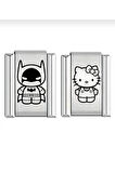 Hello kitty ve Batman İkili italyan charm 2 adet