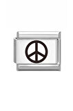 Çelik barış simgesi charm