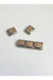 NOMİMATİON CHARM BİLEKLİK CHARM  9 MM  NOMİ ÇELİK ANTİALERJİK NOMİNAL CHARM 316L