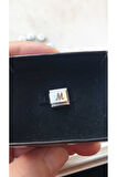 İTALYAN ÇELİK CHARM NOMİ ÇELİK CHARM M HARFİ İSİM TARİH BAŞ HARF YAZILIR 9 MM  FMACCESORİES