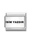 Kişiye Özel isim Yazılı italyan Charm Çelik hediyelik sevgiliye hediye