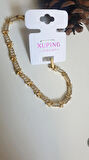ÇELİK XoX TAŞLI BİLEKLİK MARKA GOLD RENK ANTİALERJİK 316L  KARARMAZ SERİ 17+2 CM 2 PARÇA 