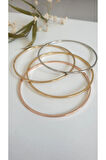 ÇELİK KELEPÇE KADIN 4 LÜ AJDA KİBRİT ÇÖPÜ  BİLEZİK 316L  KARARMAZ RENK GARANTİLİDİR GOLD 5,6 CM