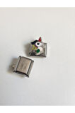 NOMİMATİON CHARM BİLEKLİK CHARM  9 MM  NOMİ ÇELİK ANTİALERJİK NOMİNAL CHARM 316L