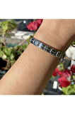 18 Cm Italian Charm Silver Detailed  Model Stainless Steel Bracelet FMACCESORİES