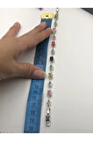XUPİNG JEWELRY ÇELİK KADIN BİLEKLİK TAŞLI ZİNCİR GÜMÜŞ SİLVER RENK 17+2 CM FATURALI RENK GARANTİLİ
