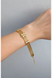 YONCA BİLEKLİK ÇELİK HASIR 316L PASLANMAZ RENK GARANTİLİ GOLD HASIR YONCA SARMAL BİLEKLİK