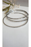 ÇELİK KELEPÇE KADIN 3 LÜ AJDA KİBRİT ÇÖPÜ  BİLEZİK 316L  KARARMAZ RENK GARANTİLİDİR SİLVER 6,4 CM