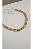 ÇELİK BİLEKLİK XUPİNG BAGET 3 TEK  TAŞLI 14 AYAR GOLD RENGİNDE SAVOROSKİ TAŞLI 19 CM FMACCESORİES