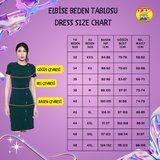 Kadın Feminine Skater Siluet Astarlı Düz Desen Maxi Elbise Uzun Kollu Konforlu Şık Tasarım
