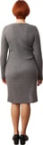 Kadın Gri Renk Standart Kol Düz Desen Bodycon Kalıp Triko Mini Elbise Kış Kombinlerinin Vazgeçilmezi