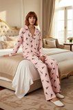 Kadın Çok Renkli Baskılı Viskon Pijama Takımı Fonksiyonel Dayanıklı Kaliteli Konforlu Spor