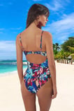 Modern Drape Mayo Banyo Kıyafeti Ergonomik Kesim UV Korumalı Esnek Kumaş Swimsuit