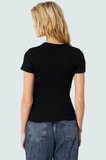 Rahat Günlük Stil Fitted Bluz Vücut Oturan Pamuklu Viskoz Ribana Modern Premium Kalite