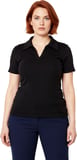 Moda Büyük Beden Polo Yaka Örme Regular Düz Desen Casual Günlük Crop Kısa Kol Bluz