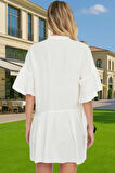 Kadın Kısa Kollu Pamuklu Mini Elbise Rahat Yazlık Stil Rahat Kullanım Zarifane Tasarım Uzun Ömürlü