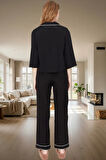 Ev Giyim Pijama Takımı Viskon Shally Dokuma Kışlık Modern Stil Özel Tasarım