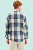 Erkek Pamuk Flanel Gömlek Ekose Desenli Kışlık Günlük Hafta Sonu Yaz Aylarının Vazgeçilmezi