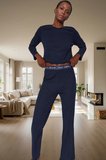 2 Parça Pijama Takımı Nefes Alan Kumaş Regular Kalıp Geniş Paça Kış Mevsimi Rahat Kullanım