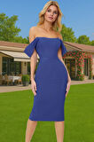 Feminen Leopar Desenli Bodycon Abiye Elbise Polyester Midi Boy Yazlık Günlük Kullanım İçin