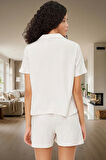 Yazlık Örme Pijama Takımı Kısa Kollu Regular Kalıp Ayıcıklı Dayanıklı Malzeme Yüksek Kalite