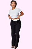 Kadın Polyester Dokuma Pantolon Yüksek Bel Geniş Paça Casual Tarz Yaz Aylarının Vazgeçilmezi