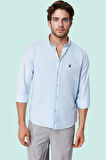 Erkek Pamuk Gömlek Fitted Kalıp Kolay Ütü Kısa Kol Nefes Alabilir Dokuma Dayanıklı Malzeme