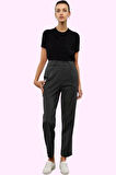 Kadın Poliviskon Dokuma Pantolon Renk Regular Boy Havuç Kalıp Günlük Stil Kaliteli Malzeme