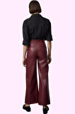 Kadın Wide Leg Pantolon Yüksek Bel Örme Kumaş Günlük Kombinler Hafta Sonu Kaliteli Malzeme