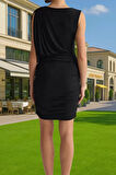 Yazlık Kolsuz Örme Mini Elbise Şık Bodycon Kokteyl Mezuniyet Elbisesi Kaliteli İşçilik Uzun Ömürlü