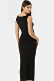 Rahat ve Şık Örme Maxi Elbise 130cm Boy Bodycon Kalıp Günlük Tarz Trend Tasarım