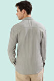 Erkek Regular Fit Gömlek Apaş Yaka Dokulu Kumaş Uzun Kollu Casual Stil Yaz Aylarının Vazgeçilmezi