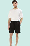Erkek Straight Şort; Nefes Alabilir Rahat Kısa Boy Normal Bel 2 İplik Openend Dokuma Günlük Kullanım