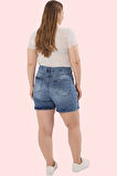 Kadın Büyük Beden Denim Şort Etek; Yüksek Bel Kısa Boy Günlük Stil Yaz Aylarının Vazgeçilmezi