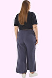 Kadın Büyük Beden Pantolon Yüksek Bel Geniş Paça Rahat Kesim Günlük Kullanım Modern Tasarım