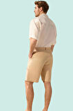 Erkek Dokuma Keten Karışımlı Şort Normal Bel Renk Günlük Kullanım Yaz Aylarının Vazgeçilmezi