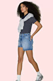 Kadın Yazlık Kısa Boy Denim Şort Pamuk Geniş Paça Günlük Kullanım Yaz Aylarının Vazgeçilmezi
