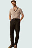 Erkek Uzun Boy Keten Dokuma Pantolon Normal Bel Straight Fit Yazlık Yaz Aylarının Vazgeçilmezi