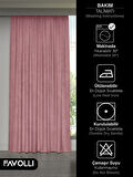 FAVOLLİ Kadife Dokulu Açık Pembe Ada Fon Perde Ekstrafor Büzgülü Dream Series