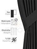 Siyah Renk Blackout Karartma Perde Midnight Series