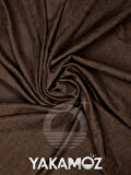 Yakamoz Kadife Görünüm Çikolata Kahvesi Ada Fon Perde Ekstraforlu Velvet Touch Serisi