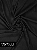 FAVOLLİ Kadife Dokulu Siyah Ada Fon Perde Ekstrafor Büzgülü Dream Series