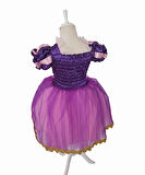 Rapunzel Kostümü – Kız Çocuk Rapunzel Elbisesi + Taç Hediyeli