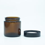 15 ADET BOŞ CAM KREM KAVANOZU, 100 ML, SİLİNDİR MODEL, AMBER
