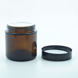 15 ADET BOŞ CAM KREM KAVANOZU, 100 ML, SİLİNDİR MODEL, AMBER