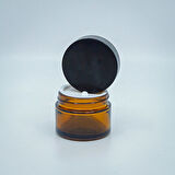 10 ADET BOŞ CAM KREM KAVANOZU, 50 ML, SİLİNDİR MODEL, AMBER